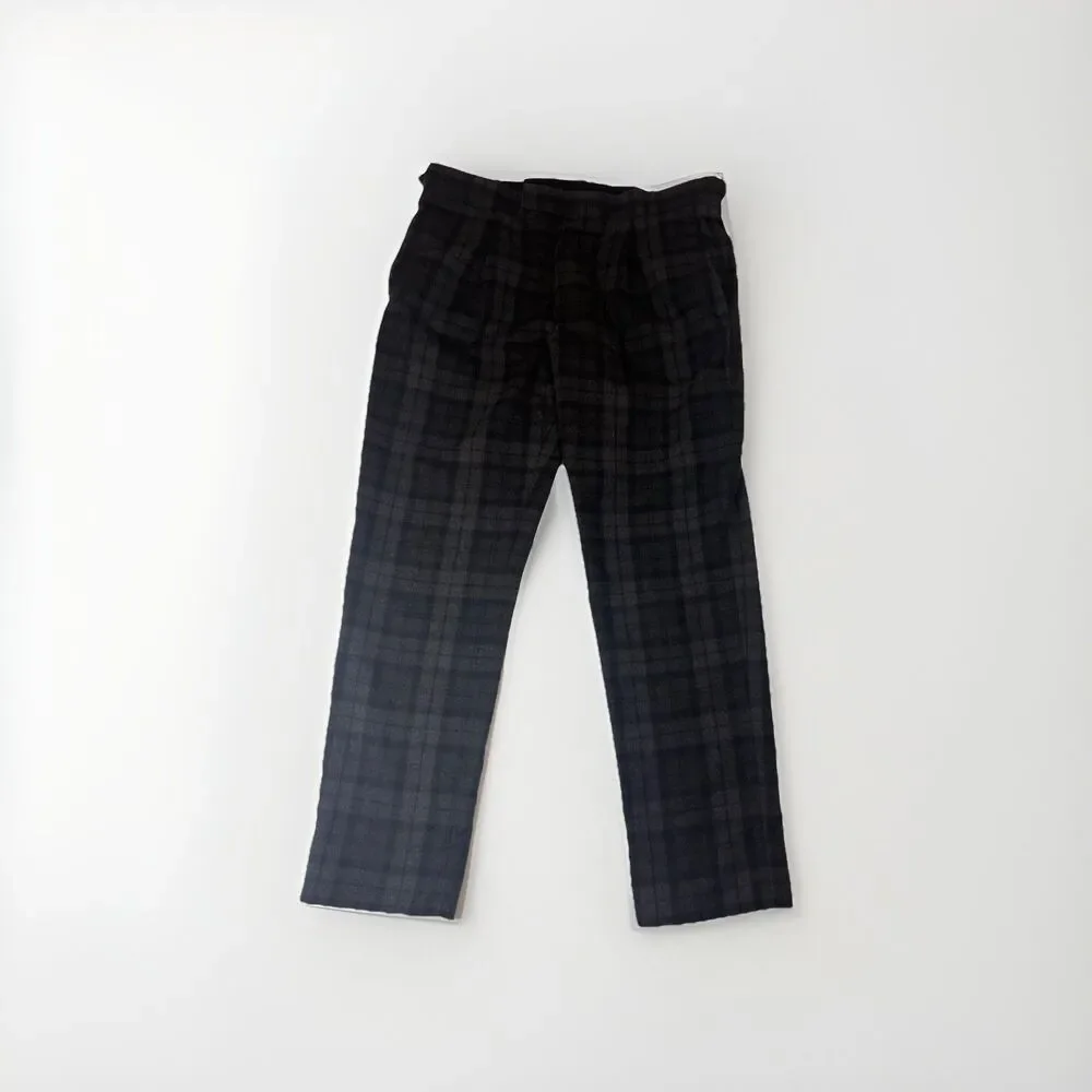 Brooks Brothers Milano Fit Wool Plaid Dress Pants – Men’s 35x29 – Gray/Black